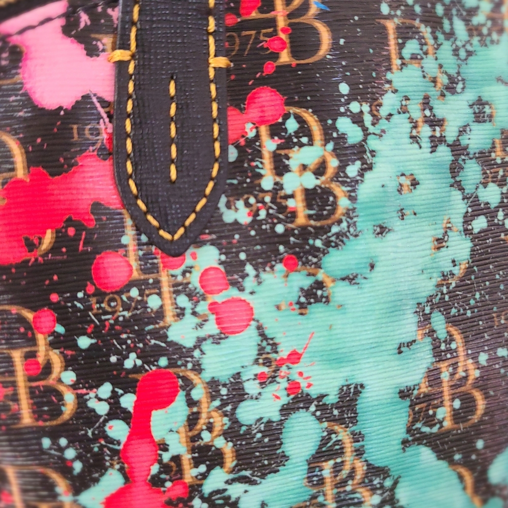 Dooney & Bourke Splash Paint Small Zip Satchel - Picture 10 of 12